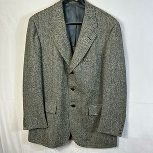 Capper and Capper Wool Sports Jacket size 46 by measurement Gray and Bla…